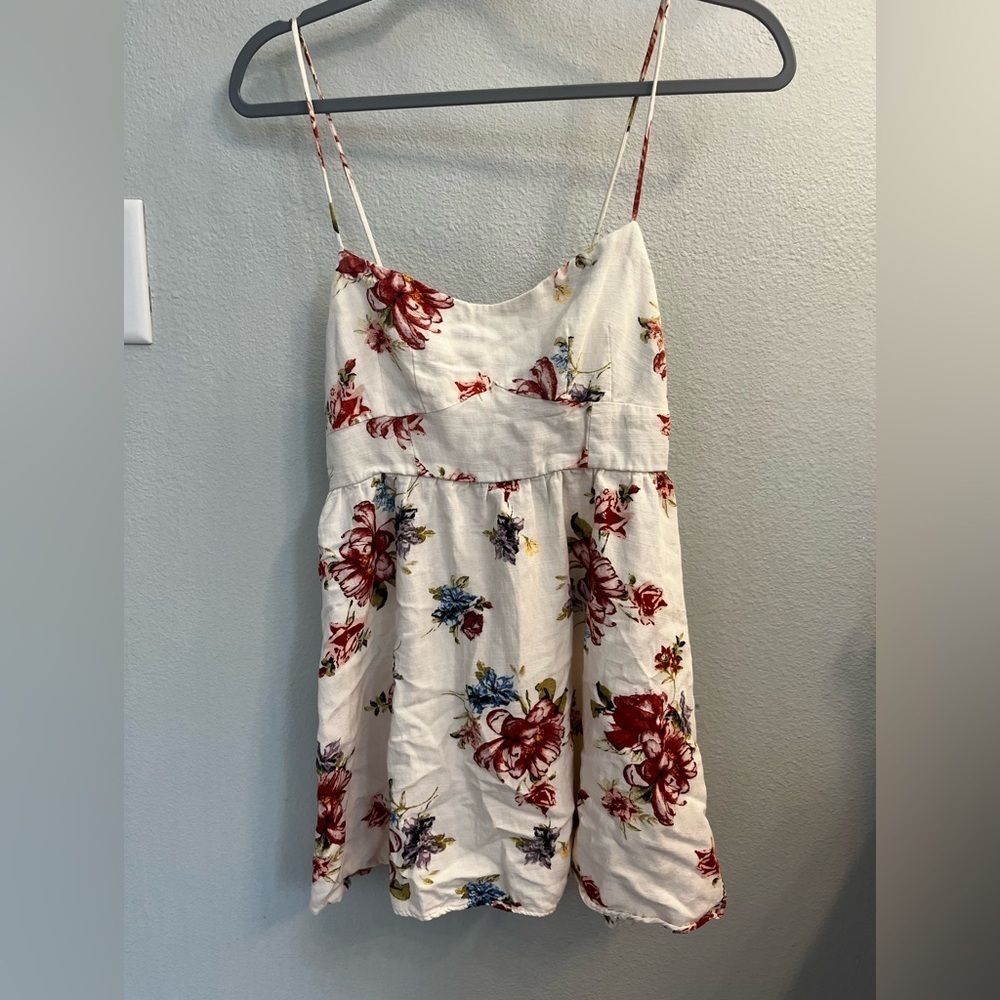 Zara floral linen mini dress - Picture 4 of 8
